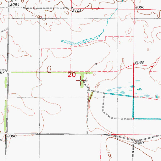 Topographic Map of Lowell Post Office (historical), ND