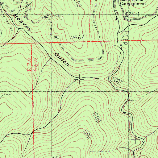 Topographic Map of Heavey Gulch, CA