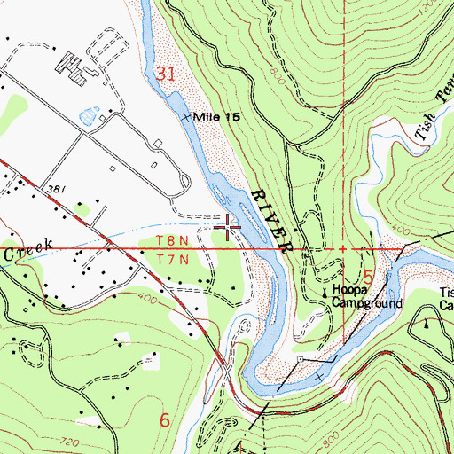 Topographic Map of Heck Creek, CA
