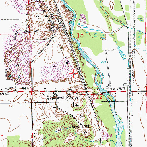 Topographic Map of Cooper Station (historical), MI