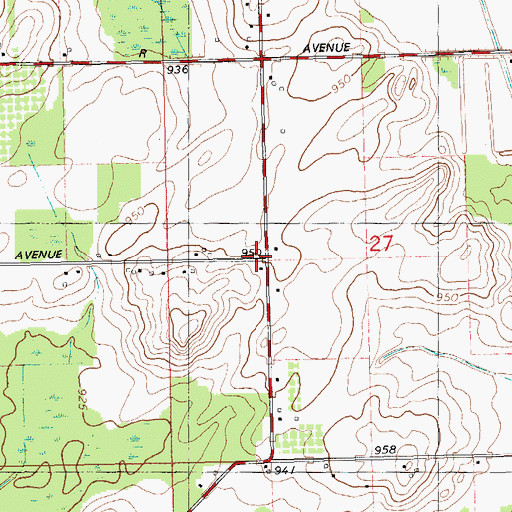 Topographic Map of South Climax Post Office (historical), MI