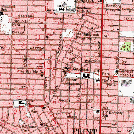 Topographic Map of Christ Fellowship Missionary Church, MI