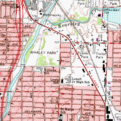 Topographic Map of Genesis Pentecostal Church of God, MI