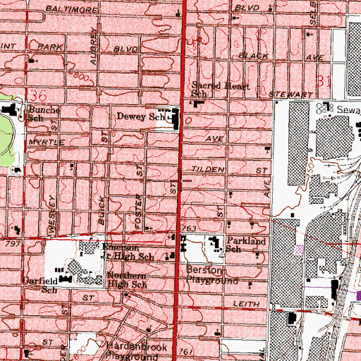 Topographic Map of Holy Ghost Church of God, MI