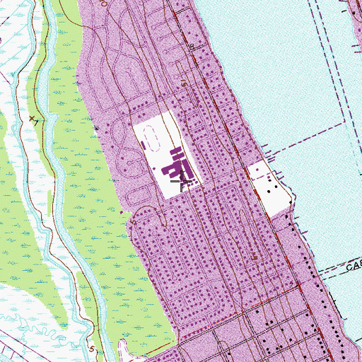 Topographic Map of Ormond Beach Middle School, FL