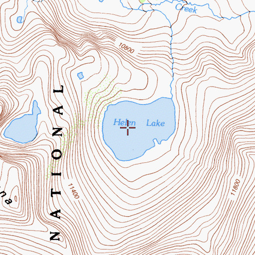 Topographic Map of Helen Lake, CA
