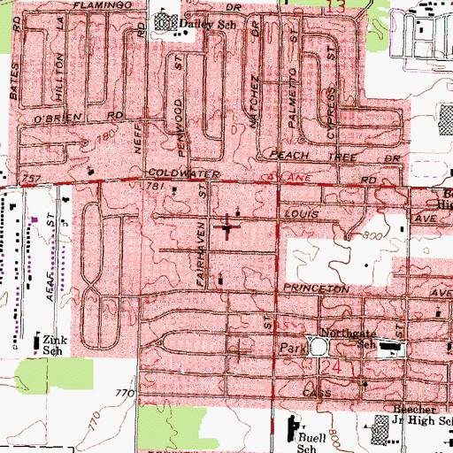 Topographic Map of Fairhaven Seventh-Day Adventist Church, MI