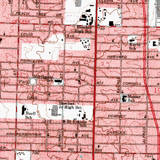 Topographic Map of God City of Refuge Church, MI