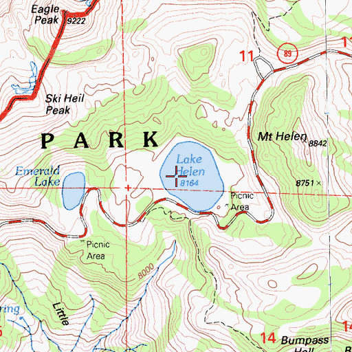 Topographic Map of Lake Helen, CA