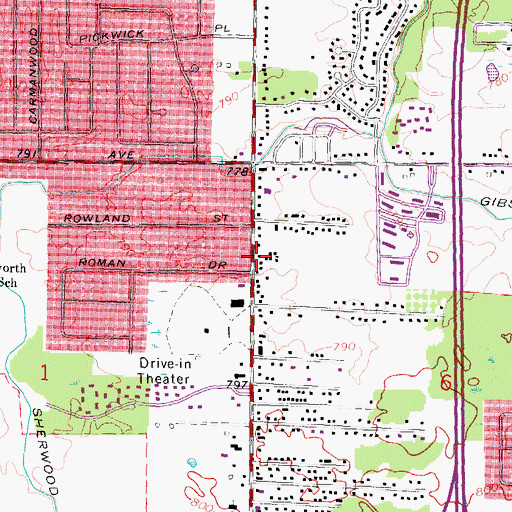 Topographic Map of Bethel Apostolic Church, MI
