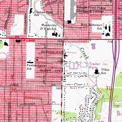 Topographic Map of International Gospel Center, MI