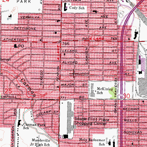 Topographic Map of Grace Christian Fellowship, MI