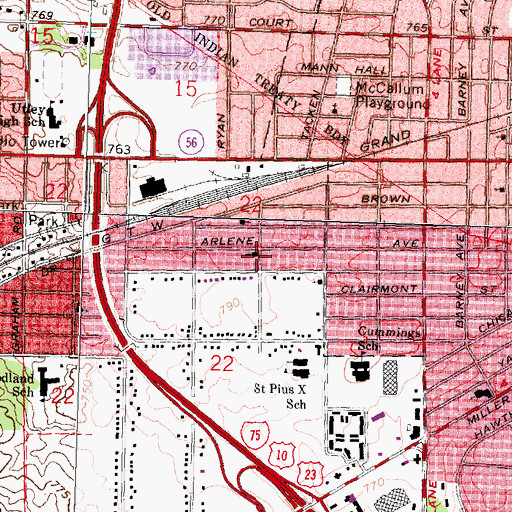 Topographic Map of Living Witness Ministries, MI