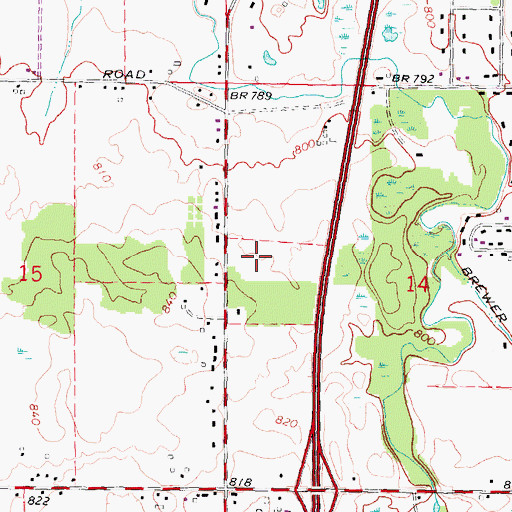 Topographic Map of New Life Community Lutheran Church, MI