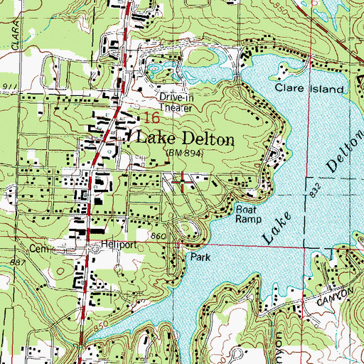 Topographic Map of Deer Run Estates, WI