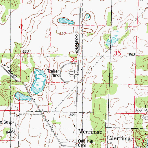 Topographic Map of Maple Bluff Estates, WI