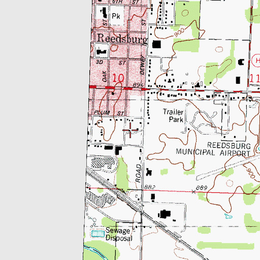 Topographic Map of Baders Villa Estates, WI