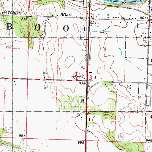 Topographic Map of Honey Boy Mobile Home Park, WI