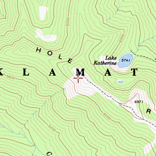 Topographic Map of Hell Hole Ridge, CA