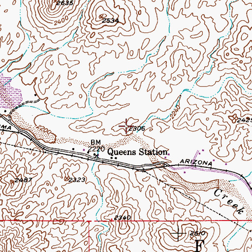 Topographic Map of Bear Tank Canyon, AZ