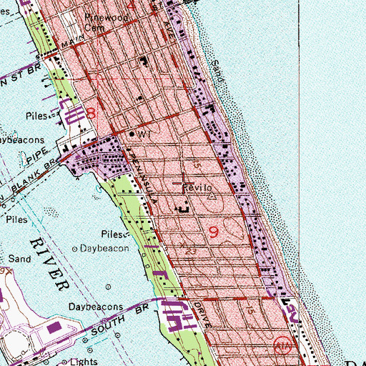 Topographic Map of First Presbyterian Church, FL