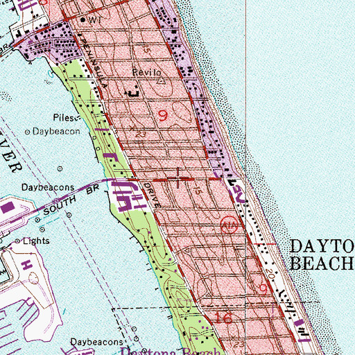 Topographic Map of Korean Baptist Church of Daytona Beach, FL