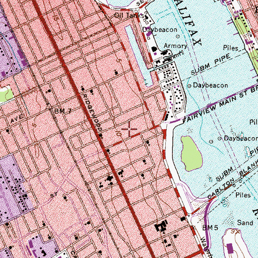 Topographic Map of Central Baptist Church, FL