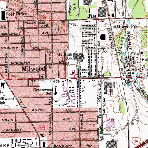 Topographic Map of Bethlehem Baptist Church, MI