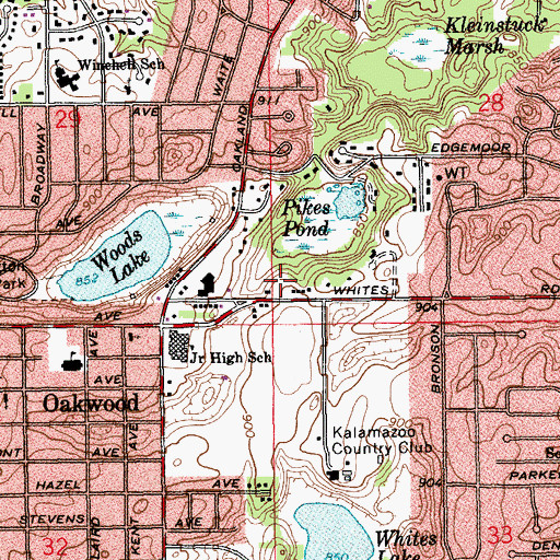 Topographic Map of Grace Christian Reformed Church, MI