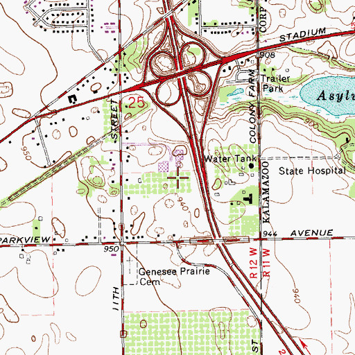 Topographic Map of Heritage Christian Reformed Church, MI