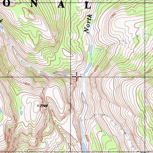 Topographic Map of Helms Creek, CA
