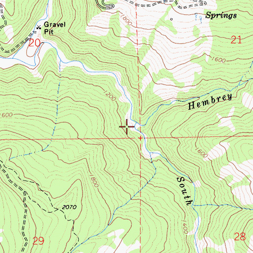 Topographic Map of Hembrey Creek, CA