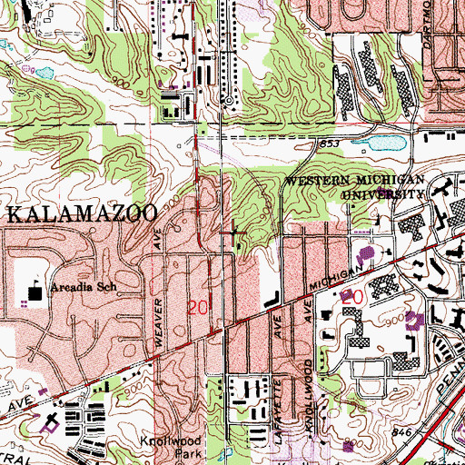 Topographic Map of Grace Fellowship Church, MI