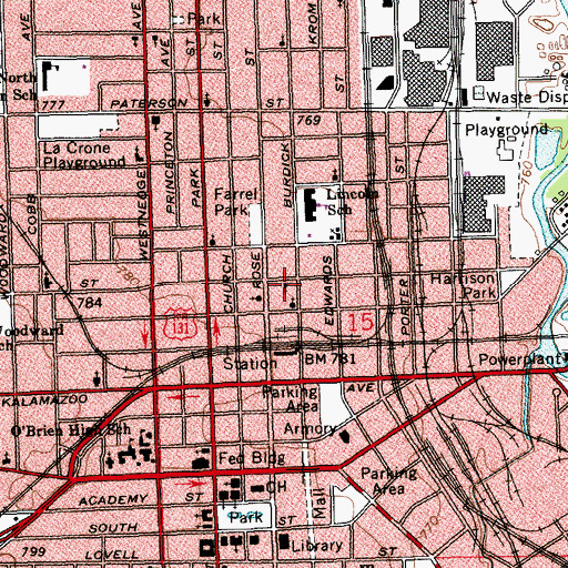 Topographic Map of Trinity Temple, MI