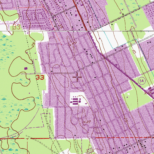 Topographic Map of Volusia County Fire District Station 10, FL
