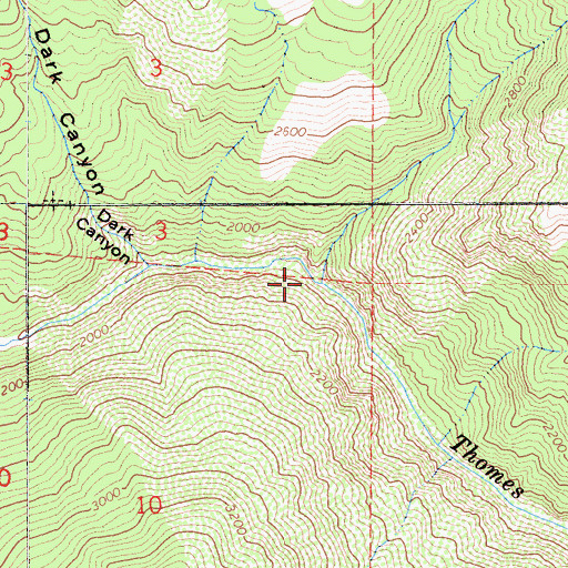 Topographic Map of Henderson Canyon, CA