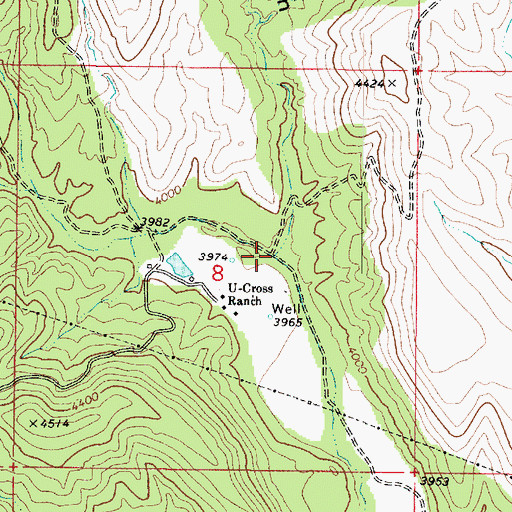 Topographic Map of Bear Track Canyon, AZ