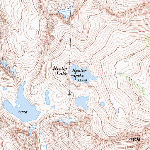 Topographic Map of Hester Lake, CA