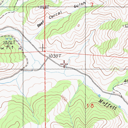 Topographic Map of Highland School, CA