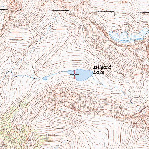 Topographic Map of Hilgard Lake, CA