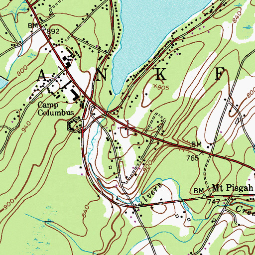 Topographic Map of Frankford Township Fire Department Station 1, NJ