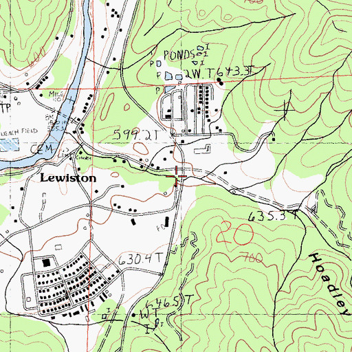 Topographic Map of Hoadley Gulch, CA