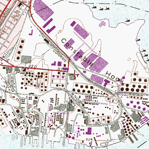 Topographic Map of International Matex Tank Terminal Fire and Emergency Response, NJ