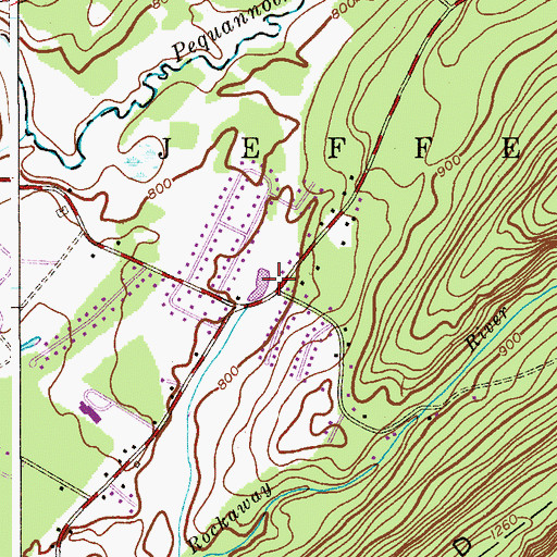 Topographic Map of Jefferson Township Fire Company 1, NJ