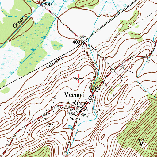 Topographic Map of Vernon Township Fire Department Office, NJ