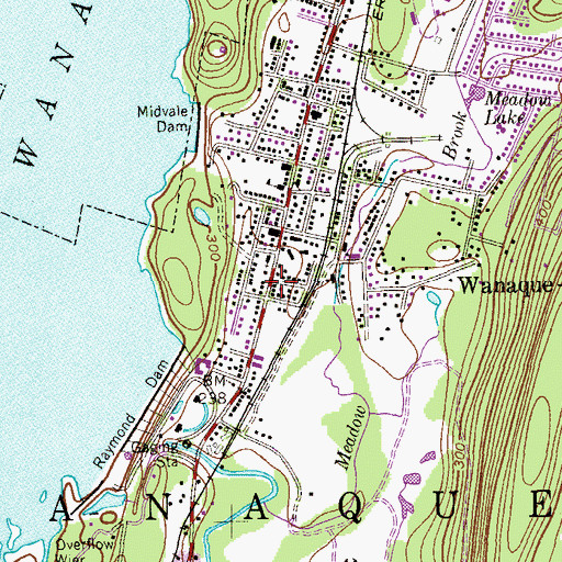 Topographic Map of Wanaque Borough Fire Department, NJ