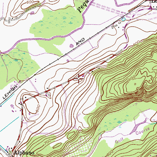 Topographic Map of Allamuchy Township Volunteer Fire Department, NJ