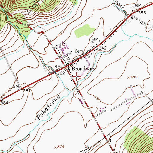 Topographic Map of Franklin Township Fire / EMS, NJ