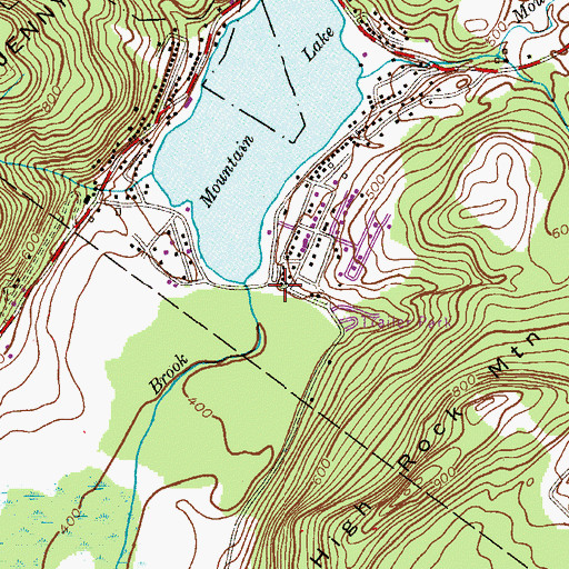Topographic Map of Mountain Lake Fire Company, NJ