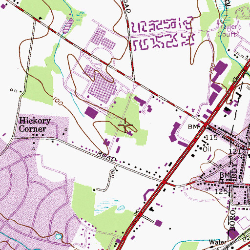 Topographic Map of East Windsor Township Rescue Squad, NJ